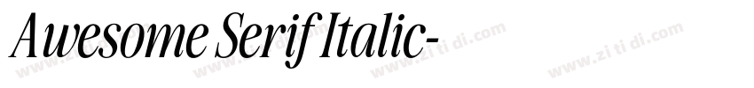 Awesome Serif Italic字体转换
